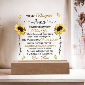 To My Daughter, Gift For Daughter, Personalized Acrylic Plaque, Birthday Gift, Graduation Gift for Daughter, From Mom Dad to Daughter