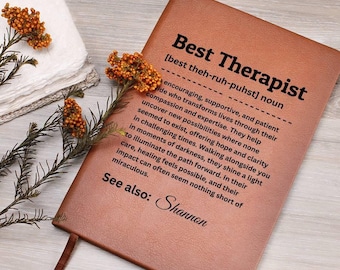 Personalized Therapist Journal, Gift for Therapist, Therapist Definition Gift, Medical Professional, Miracle Worker, Mind Healer Present