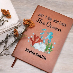 Personalized Marine Biology Journal Notebook, Custom Seahorse Logbook Gift, Marine Science Scientist Biologist Degree, Graduation Gift