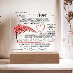 To My Wife, Wedding Anniversary Gift For Wife, Valentine&#39;s Day Gift For Wife, Birthday Gift For Wife, Gift From Husband, I Love You Gift