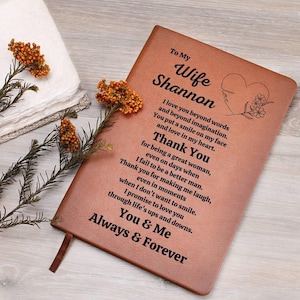 Gift for Wife Soulmate Girlfriend, Personalized Journal, Wedding Gift, Anniversary Gift, Valentine's Day Gift, Romantic Gift For Her