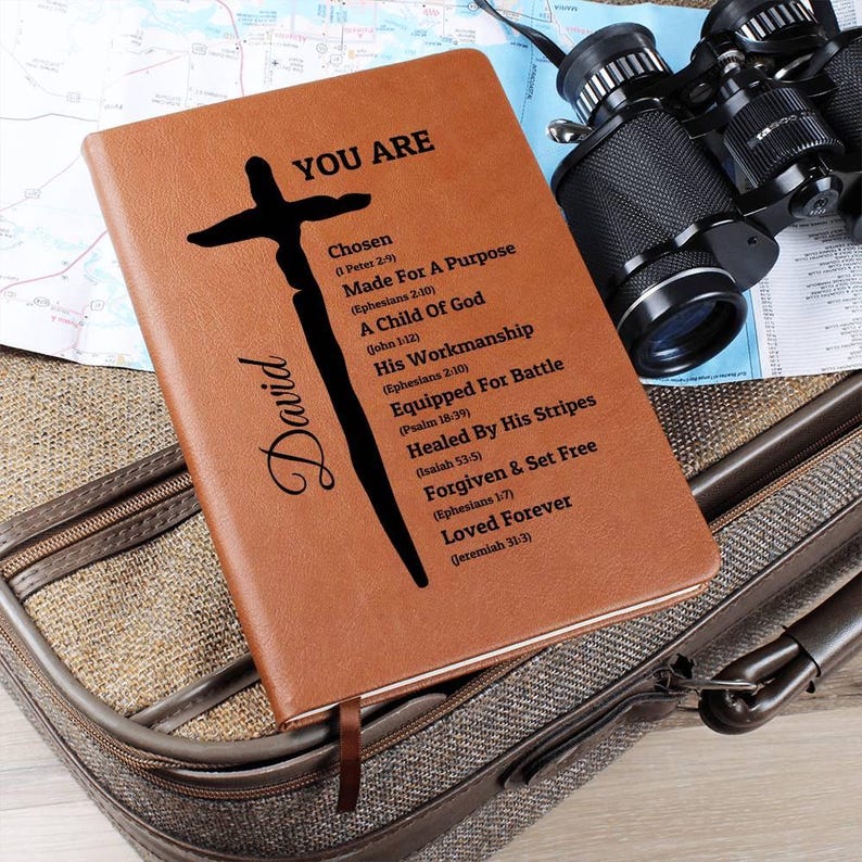 Personalized Christian Journal For Men, Positive Affirmation Journal, Christian Gift, Pastor Gifts, Religious Gift For Boys, First Communion image 4