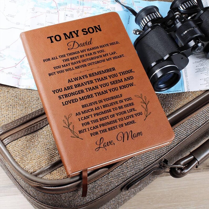 Personalized Journal For Son, Graduation Gift For Son, College Gift, High School Gift, Birthday Journal image 2