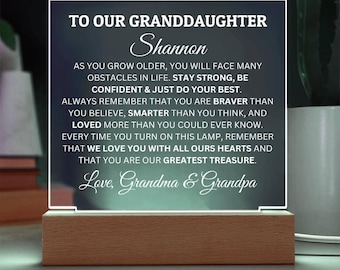 Acrylic Plaque for Granddaughter, Personalized Gift, Birthday Gift for granddaughter, Grad Gift, Granddaughter Gift, Granddaughter Gift