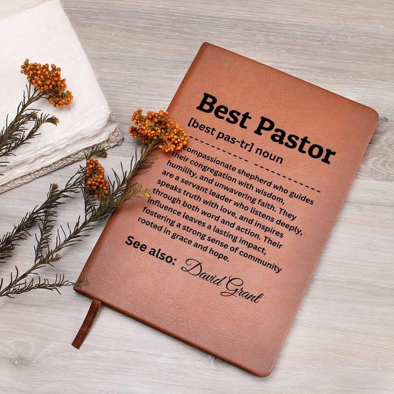 Diario personalizado para pastor, regalo para pastor, regalo religioso, cuaderno de oración, diario para pastor, regalo cristiano, notas de oración imagen 1