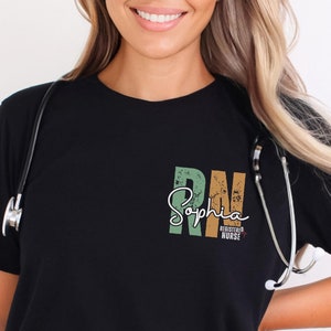 Custom Name Registered Nurse Shirt, Personalized RN Tee, Nurse Graduation Gift, Nursing Student Apparel, Healthcare Worker Customized Gift