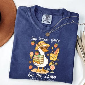 Cute Teacher Shirt Comfort Colors Silly Goose Shirt, Back to School Shirt, Elementary School Teacher Funny Gift, Silly Goose Teacher Club