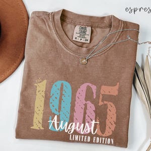 60th Birthday Shirt, Vintage 1965 Tshirt, 60th Birthday Gift For Women, 60th Birthday Gift For Men, Established Limited Edition Tee