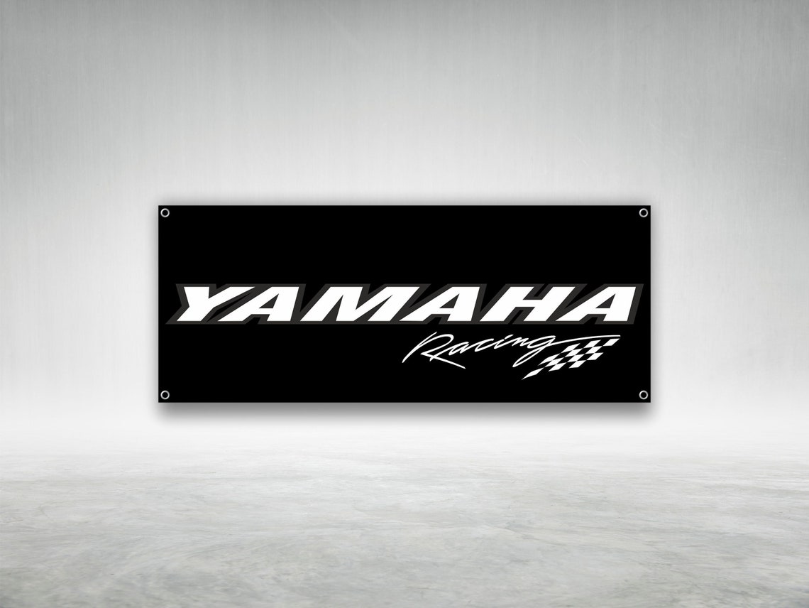 Bandiera Yamaha Vintage 3x5 Piedi Per Garage O Mancave - Logo Motocross, Perfetta Per Decorare