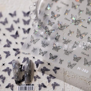 Schmetterling Schmetterling Nagel Aufkleber, Schmetterling Schmetterling Matte Nagel Aufkleber, Schmetterling Nagelkunst, Frühling Sommer Nagel Aufkleber, DIY Nagel