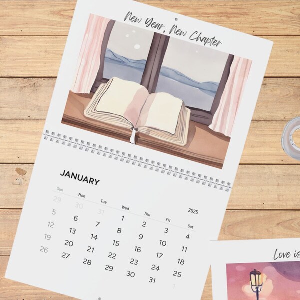 2025 Artistic Wall Calendar Etsy