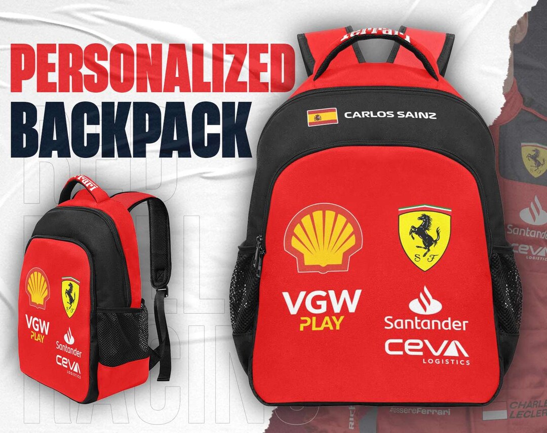 SF Formula 1 Unisex Multipurpose Backpack Universal Purpose School