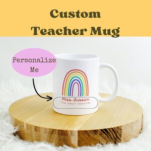 Custom teacher mug/ custom mug/ your name mug/ own text mug/