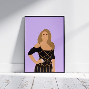 Adele - Flat Vector Poster