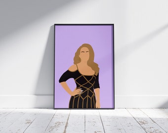 Adele - Flat Vector Poster