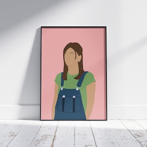 Rachel Green Friends - Flat Vector Poster