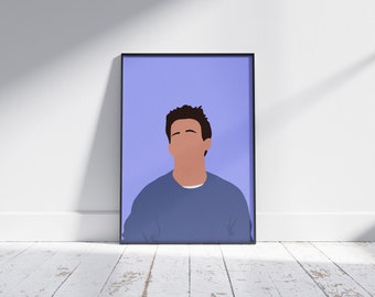 Chandler Bing (2) Friends - Flat Vector Poster