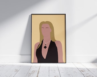 Phoebe Buffay Friends - Flaches Vektor Poster