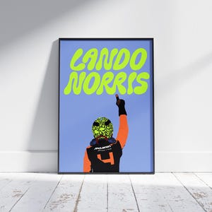 Lando Norris - Flat Vector F1 Poster