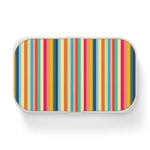Bento Box - Rayas de colores - Empaca tu almuerzo con Pizzazz - Lonchera personalizada