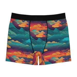 Men&#39;s Boxer Briefs featuring Sunrise Rolling Hills Horizon - Celebrate Daybreak Comfort and Style