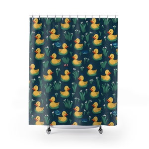 Shower Curtain - Rubber Ducky  - Elevate Your Bath Time with Whimsical Style