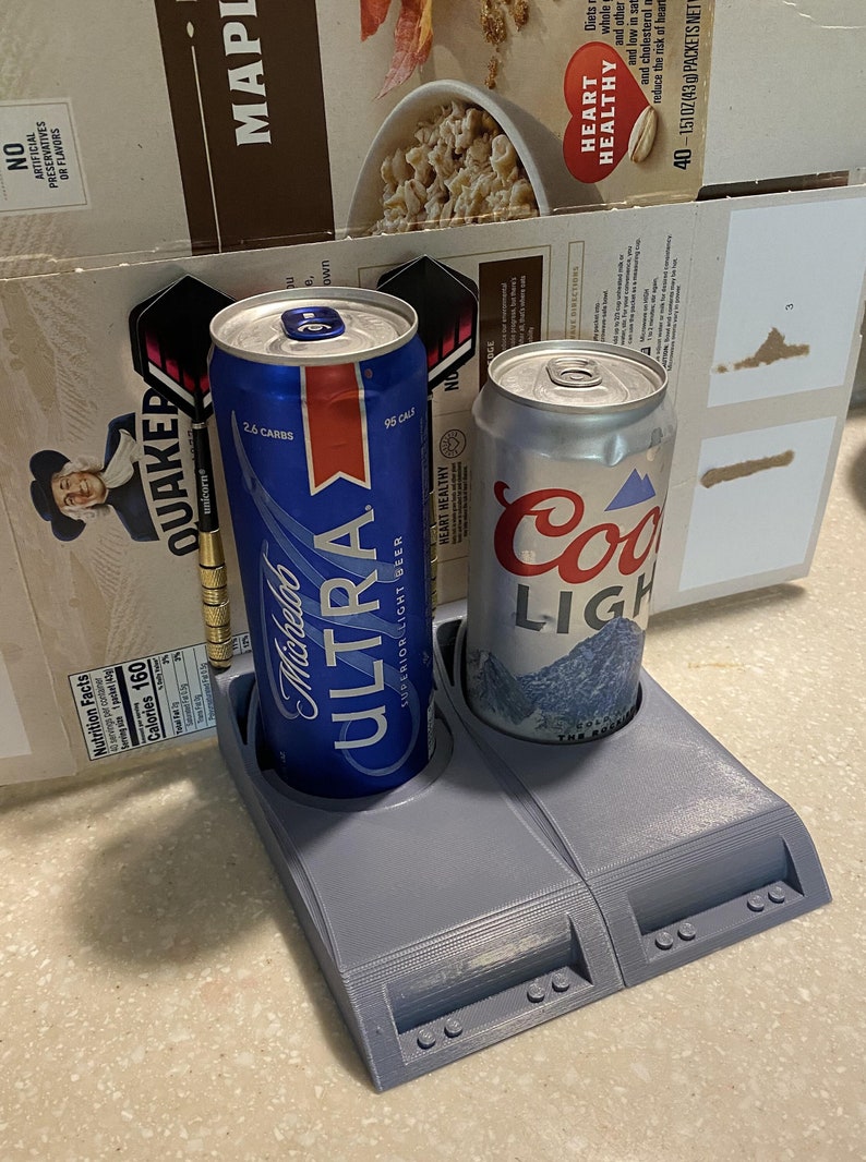 Beer Darts Drinking Game, 3D Printed Can Holders With Seltzer Adapters
