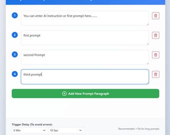 Gemini AI Prompt Automator Excel Import, Automated Workflow, HTML Script Digital Download