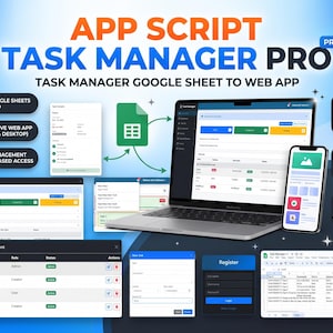 Apps Script Task Manager Web App | Team Project Tracker (Login, Dashboard)