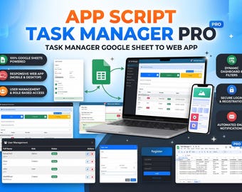 Apps Script Task Manager Web-App | Team-Projekt-Tracker (Anmeldung, Dashboard)