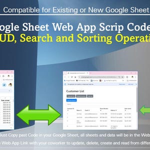 Codice sorgente dinamico di Google Web App / Modello di applicazione Web personalizzabile / JavaScript HTML CSS / Pronto per la distribuzione / Download immediato
