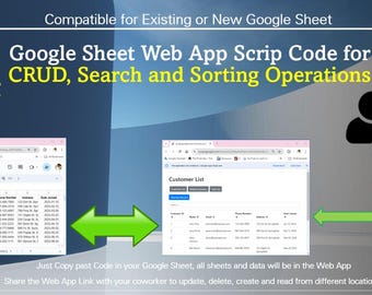 Google Sheet Web App Script: CRUD, Search & Sort