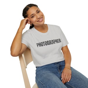 Photographer - Line Style - Unisex Softstyle T-Shirt for Photographers