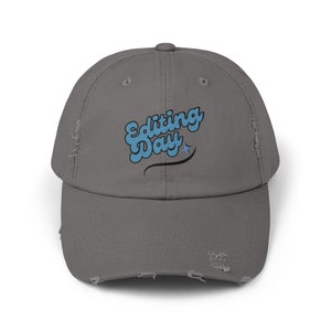 Editing Day Baseball Cap -  Retro style - Blue Graphic - Gift for photographers