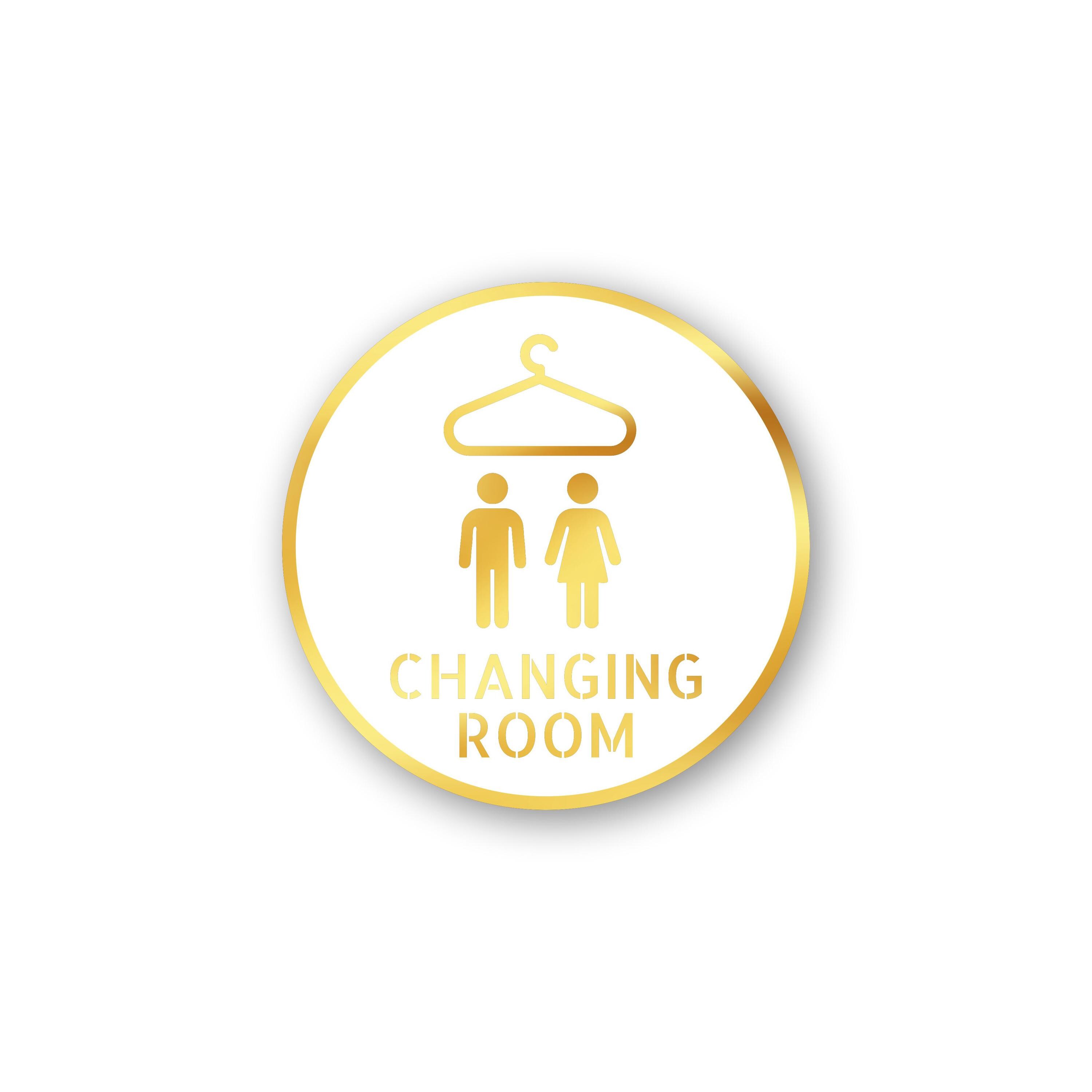 Changing Room Sign: Gold Acrylic Self-adhesive 6x6 - Etsy
