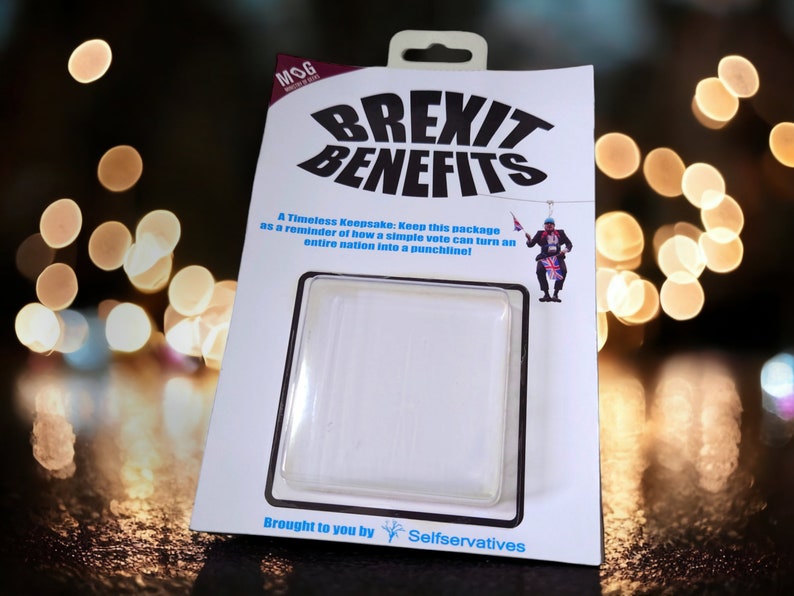 Novelty Brexit Benefits packaging. Joke/Novelty gift image 1