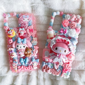 Kawaii Cute Decoden Phone Cases for All Models, Handmade Custom Phone Cases, Whipped Cream Glue