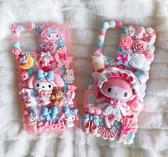 Kawaii Decoden Phone Case, Handmade Custom Whipped Cream Glue