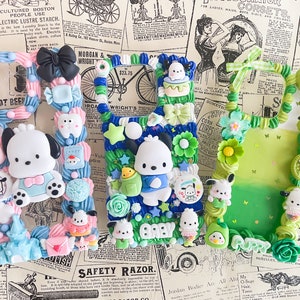 Kawaii Dog Decoden Phone Cases for All Models, Cute Kawaii Handmade Custom Phone Cases, Whipped Cream Glue