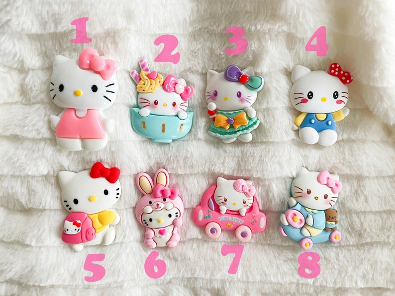 Kawaii Kitty Decoden Phone Cases for All Models, Handmade Custom Phone Cases, White and Pink Phone cases, Gifts for Her, Whipped Cream Glue image 7