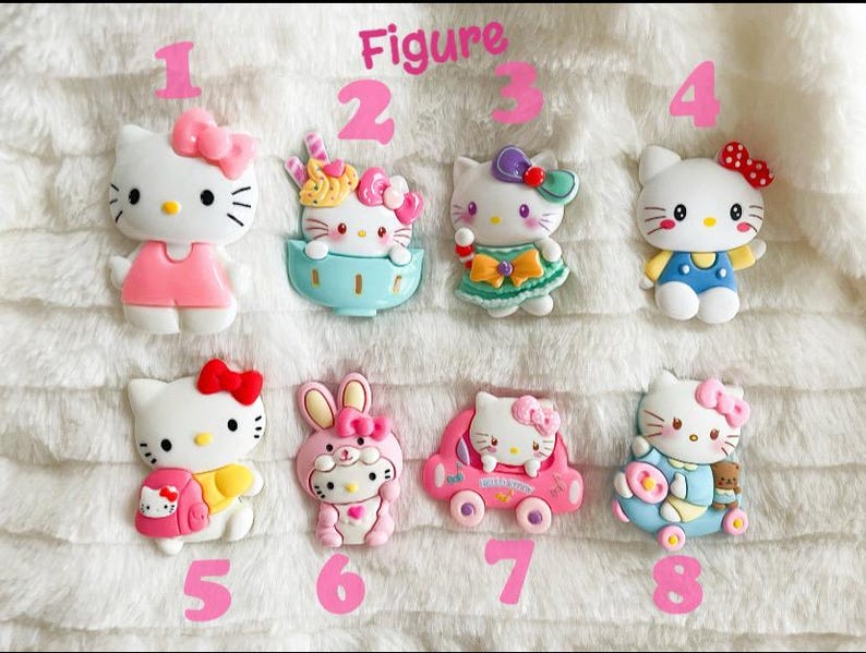 Kawaii Kitty Decoden Phone Case, Handmade Custom Charm Cases image 7