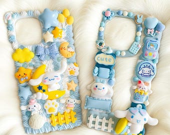 Kawaii Dog Decoden Phone Case, Custom Whipped Cream Glue