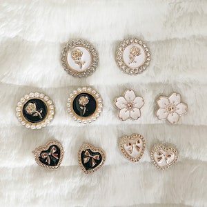 Elegant Decoden Cabochons 10 pcs, Cute Decoden Resin Charms, Flatback Decoden charms, Hair Accessorie charms, Earring charms 10 pcs