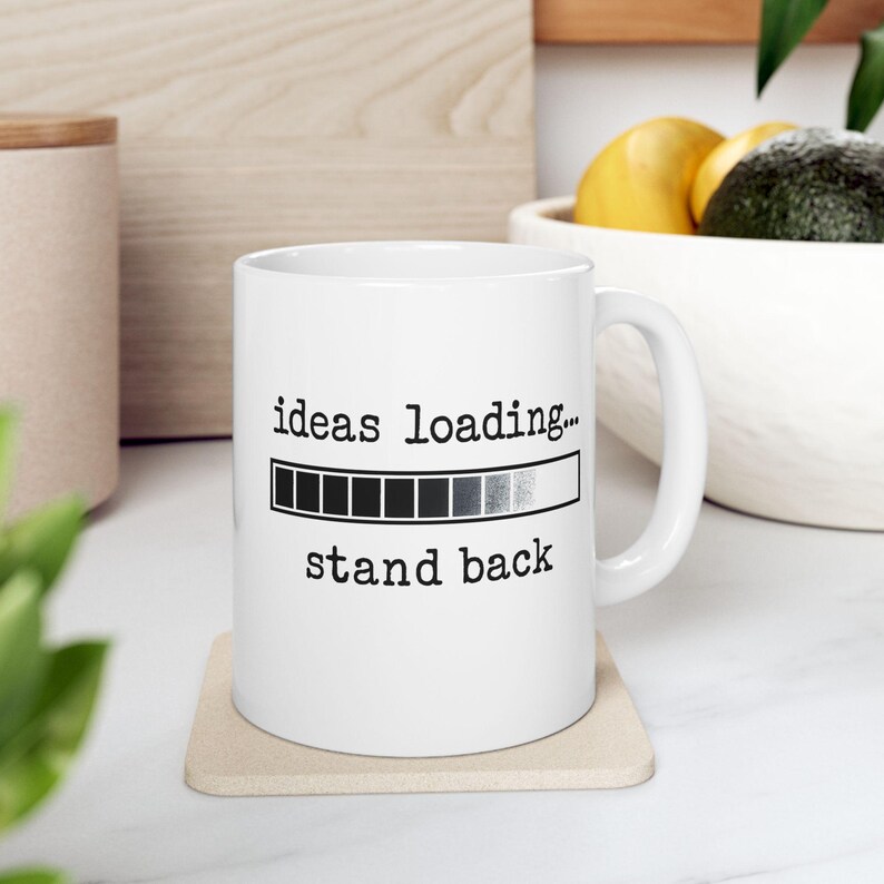 Ideas Loading Mug | Work Desk Mug | Coffee Cup | Office Desk Gift | Gift for Coworkers | Gift for Colleague | Work Motivation image 5
