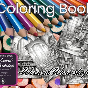 Embark on a Fantasy Journey with the &#39;Wizard Workshop&#39; Coloring Book for Mental Health and Relaxation