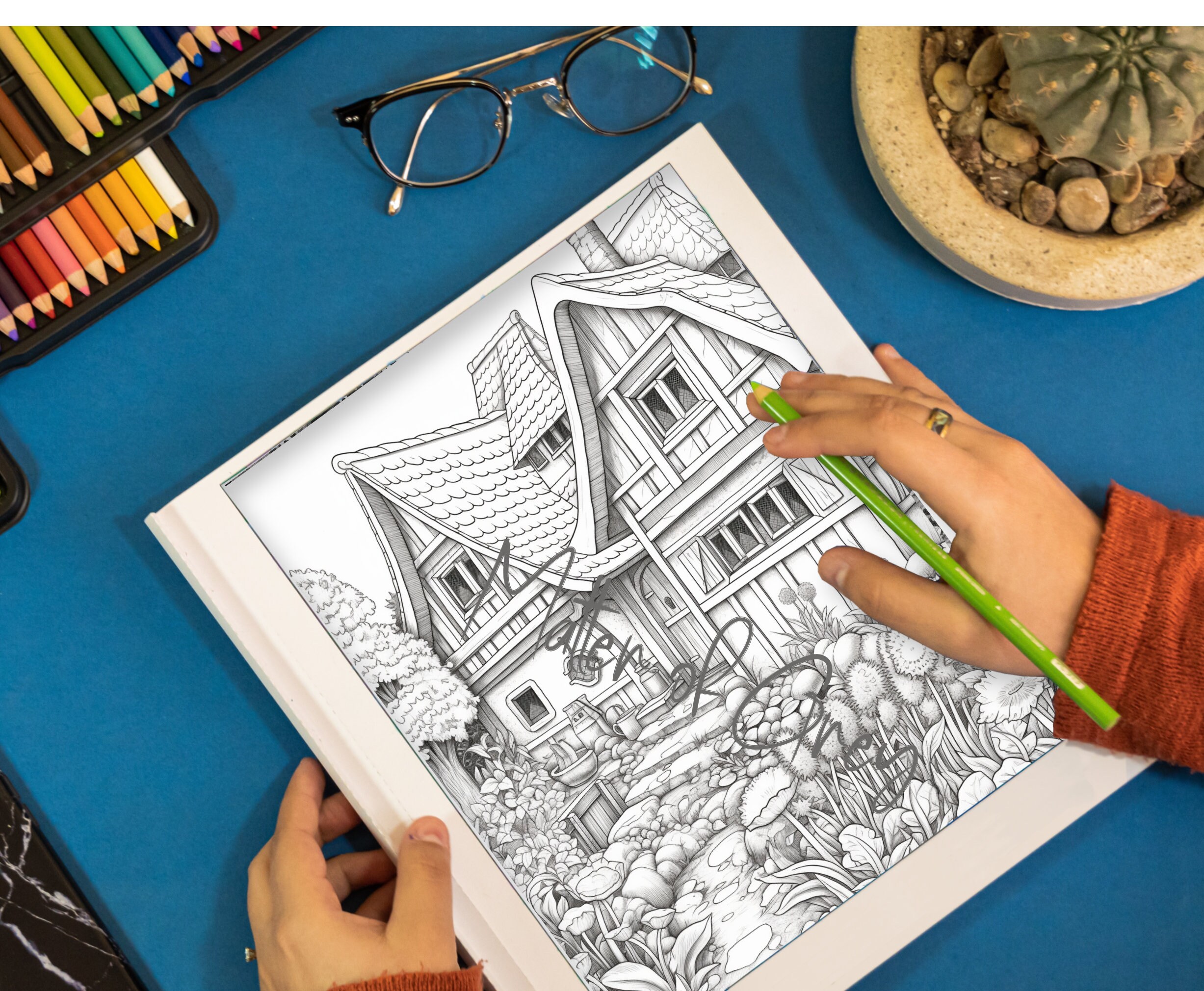 Fantasy Dutch Courtyards: A Coloring Book for Mental Health - Etsy