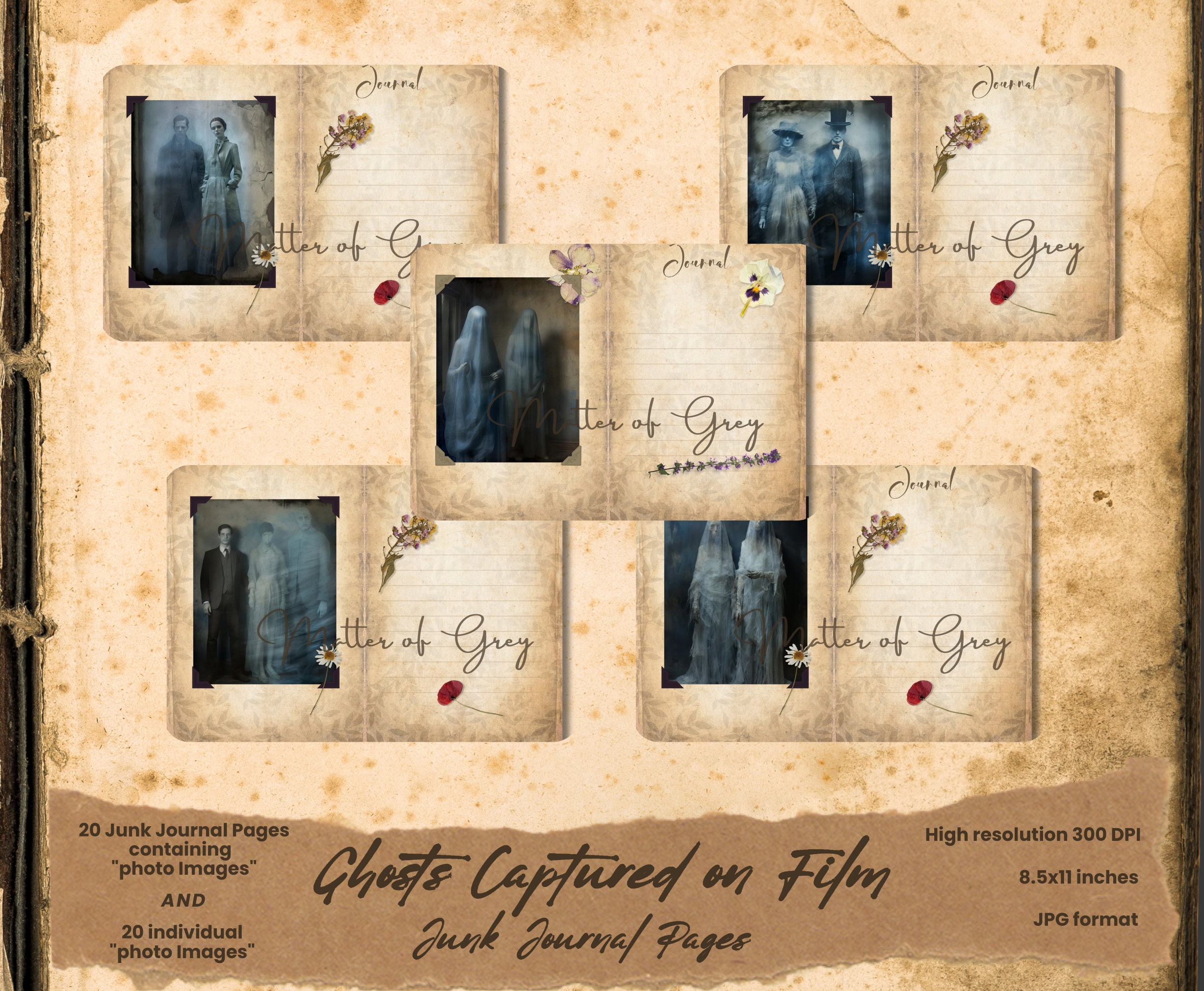 Ghosts Captured on Film - Haunting 19th Century Junk Journal Pages ...