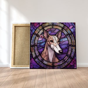 Stained Glass Greyhound Clipart for instant digital download and commercial use. image 4