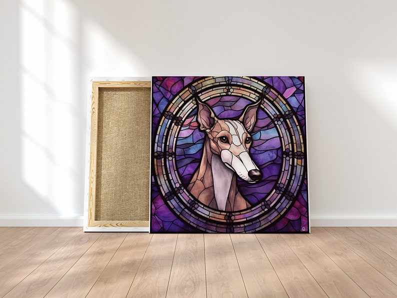 Stained Glass Greyhound Clipart for instant digital download and commercial use. image 4