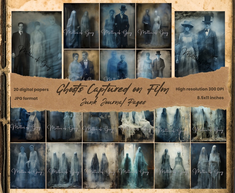 Ghosts Captured on Film - Haunting 19th Century Junk Journal Pages ...